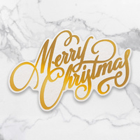 Couture Creations Naughty or Nice Cut Foil & Emboss Die Merry Christmas Sentiment