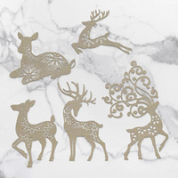 Couture Creations Naughty or Nice Chipboard Dasher, Dancer Comet Cupid and Vixen