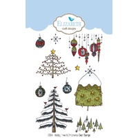 Elizabeth Craft Designs Clear Stamps Holiday Trees & Ornaments by Krista Schneider