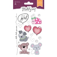 Elizabeth Craft Designs Clear Stamps Colour of Puppies Girl by Modascrap MSTC7003