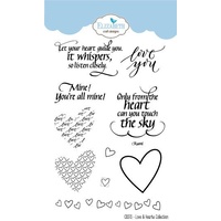 Elizabeth Craft Designs Clear Stamp Set Love & Hearts Collection by Suzanne Cannon