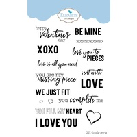 Elizabeth Craft Designs Clear Stamp Set Valentine's Sentiments by Joset Designs