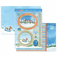 Hunkydory The Magic of Christmas Luxury Topper Set Dachsund Through the Snow