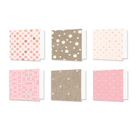 Hunkydory Design Essentials Card Blanks with Envelopes 6x6" Linen Polka Dots