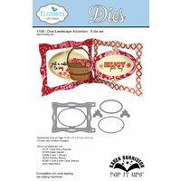 Elizabeth Craft Designs Die Oval Landscape Accordion Card (5 Piece) by Karen Burniston