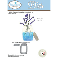 Elizabeth Craft Designs Die Garden Notes Canning Jar & Lid by Susan Tierney Cockburn