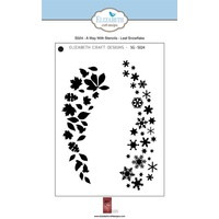 Elizabeth Craft Designs Stencil A Way With Stencils Leaf Snowflake by Suzanne Cann