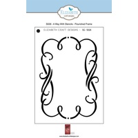 Elizabeth Craft Designs Stencil A Way With Stencils Flourished Frame by Suzanne Ca