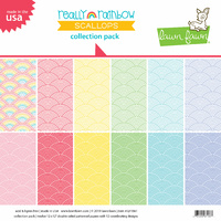 Lawn Fawn 12" Really Rainbow Scallops Collection Pack