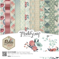 Elizabeth Craft Designs 12x12" Paper Pack Relax in the Garden 12pk by Modascrap