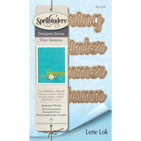 Spellbinders Four Seasons Shapeabilities D-Lites Die Seasonal Words by Lene Lok
