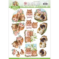 Find It Trading Sweet Pet Punchout Sheet Hamsters & Guines Pigs by Amy Design