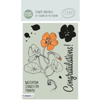 Studio Light Veer& Moon Flower Language A6 Stamp Nasturtium Stands for Triumph