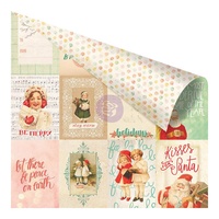Prima 12x12" Double Sided Cardstock Sweet Peppermint The Most Wonderful Time of Year