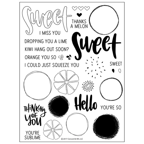 Concord & 9th Clear Stamp Set 6x8" Orange You Sweet