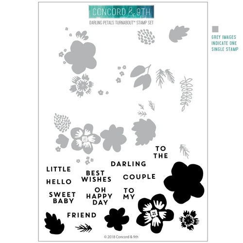 Concord & 9th Stamp Darling Petals Turnabout