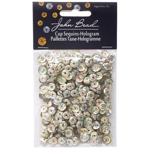 John Bead 6mm Round Champagne Sequins