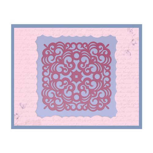 Ultimate Crafts Die Magnolia Lane Damask Frame 105.2x107mm