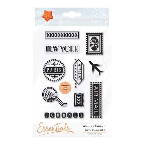 Tonic Studios Clear Stamp Jetsetter's Passport Travel Stamp #1