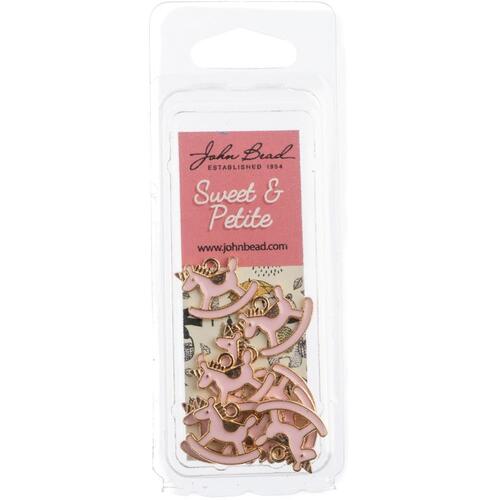 John Bead Sweet & Petite Pink Rocking Horse Charms