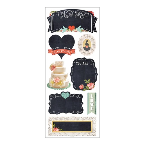 Paper House Vintage Wedding Chalkboard Stickers 