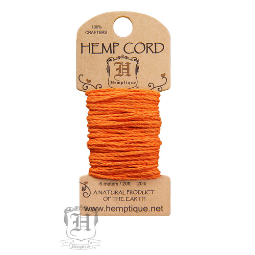 Hemptique Cord 6mt 20ft  Orange
