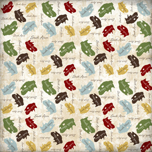 South Africa Explore Country Shape Paper