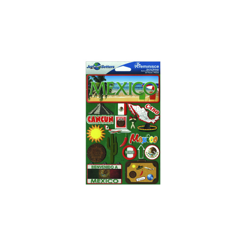 Jet Setter Mexico Dimensional Stickers