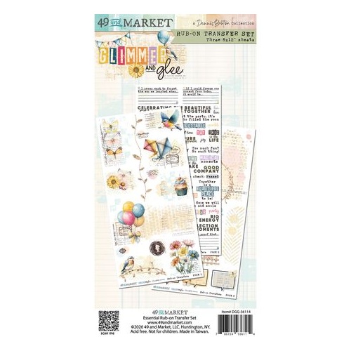 49 and Market Glimmer and Glee - Rub-on Transfer Set