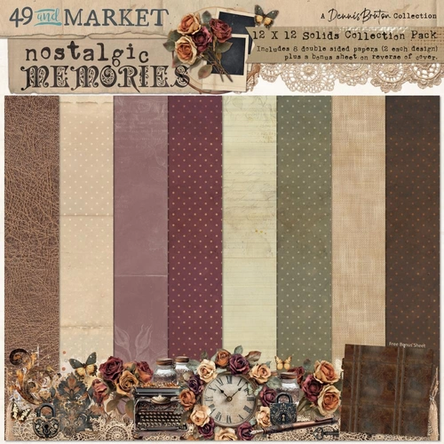 49 and Market Nostalgic Memories - 12x12 Solids Collection Pack