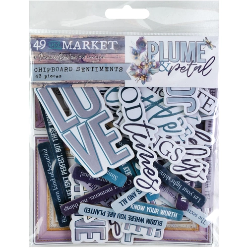 49 and Market Plume & Petal - Chipboard Sentiments