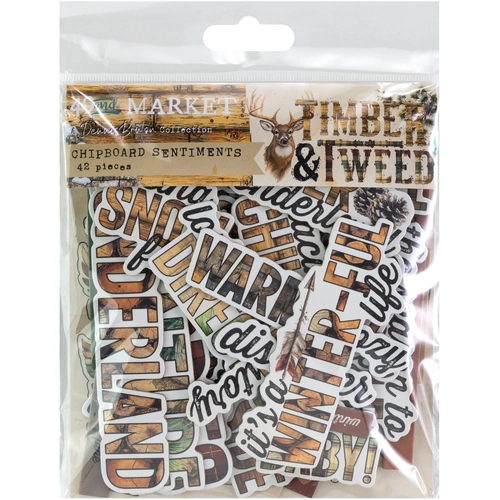 49 and Market Timber and Tweed - Sentiments Chipboard Set