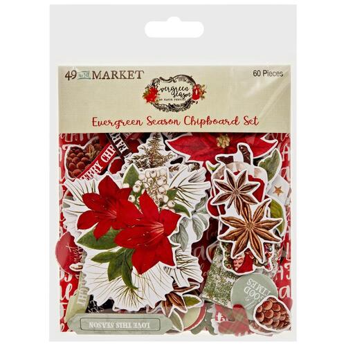 49 and Market Evergreen Season - Chipboard Set