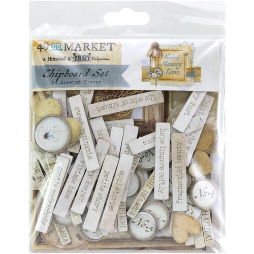 49 and Market Faded Memory Lane - Chipboard Set 
