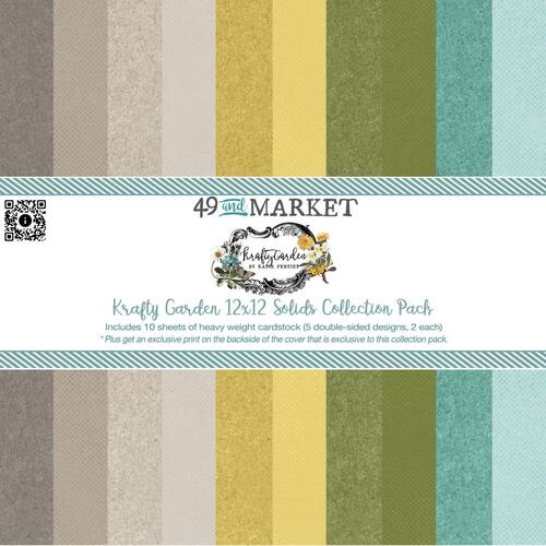 49 and Market Krafty Garden 12x12" Solids Collection Pack