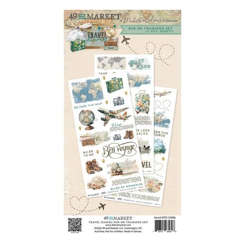 49 and Market Travel Diaries - Rub-on Transfer Set