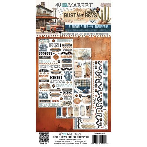 49 and Market Rust and Revs - Blendable Rub-on Transfers