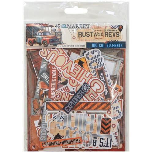 49 and Market Rust and Revs - Die Cut Elements
