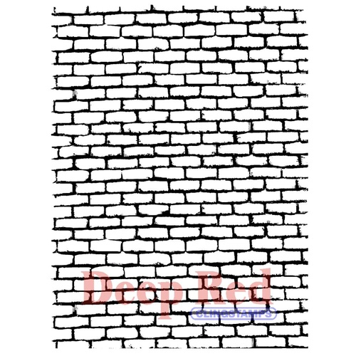 Deep Red Stamp Brick Wall Background 