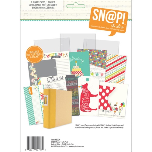 Snap 6x8 Journal Pages Lets Party