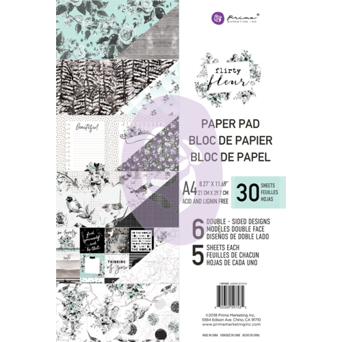 Prima Flirty Fleur A4 Paper Pad