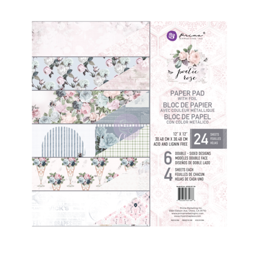 Prima Poetic Rose 12x12" Paper Pad