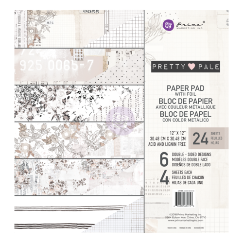 Prima Pretty Pale 12x12" Paper Pad
