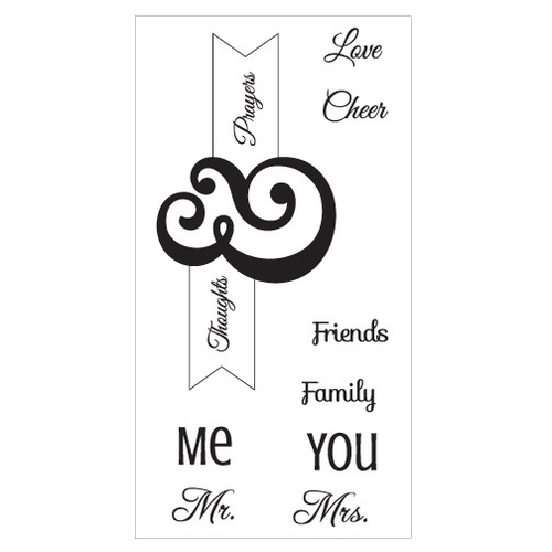 Sizzix Clear Stamp Interchangeable Me & You by Jen Long