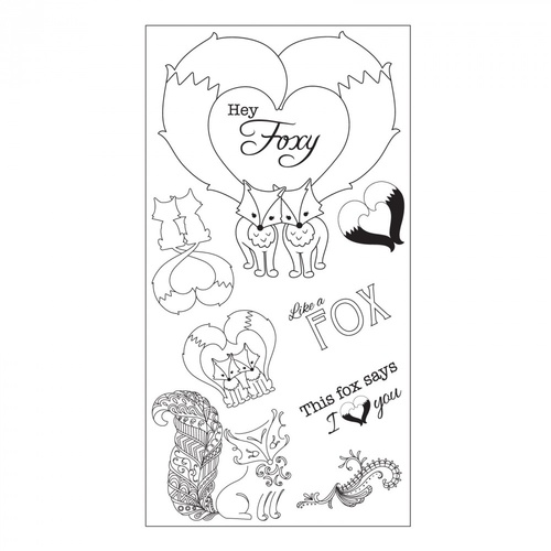 Sizzix Clear Stamp Interchangeable Fox Tales 