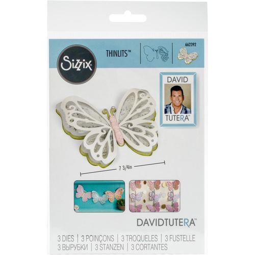 Sizzix Thinlits Die Large Delicate Butterfly 3pc by David Tutera