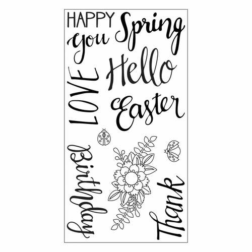Sizzix Clear Stamp Spring Phrases