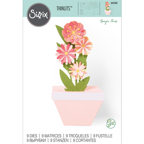 Sizzix Thinlits Die Pop-Up Pot Plant