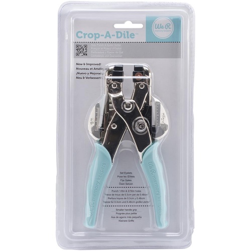 We R Memory Keepers Crop-A-Dile Hole Punch & Eyelet Setter Aqua