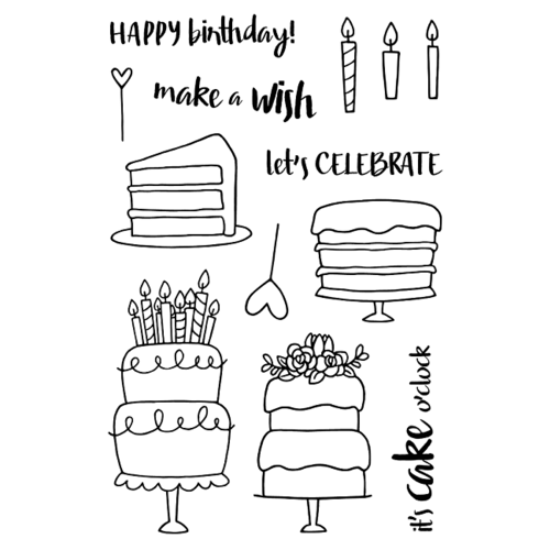 Jane's Doodles Clear Stamp Cake! 